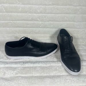 Allen Edmonds Men's Park Avenue Black Leather Cap Toe Oxford Dress Sneakers 13 D